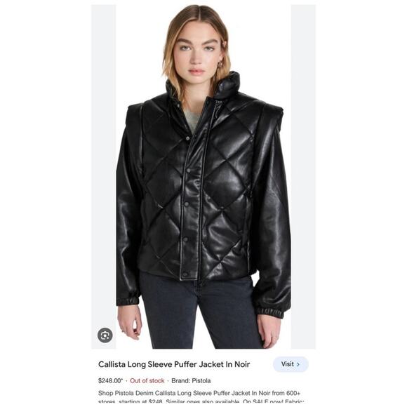 *SOLD* NWT! Pistola Callista Long Sleeve Puffer Jacket & Vest- Size Large - Picture 15 of 15